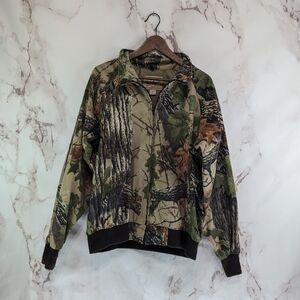 Vintage Woolrich Jacket Men Large Camo Coat Woodland Realtree Fleece Rare